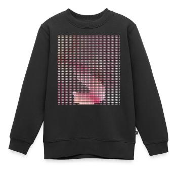 Lettre S, nom, la lettre S - Sweat Premium enfant bio - noir - Devant - AI Model Kid Female (0cm)