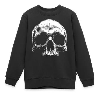 SKULL - Kinder Premium Organic Sweatshirt - Schwarz - Vorne - AI Model Kid Female (0cm)