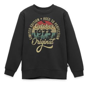 oktober 1973 Jahrestag oktober 1973 oktober - Kinder Premium Organic Sweatshirt - Schwarz - Vorne - AI Model Kid Female (0cm)