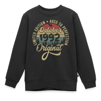 oktober 1992 Jahrestag oktober 1992 oktober - Kinder Premium Organic Sweatshirt - Schwarz - Vorne - AI Model Kid Female (0cm)