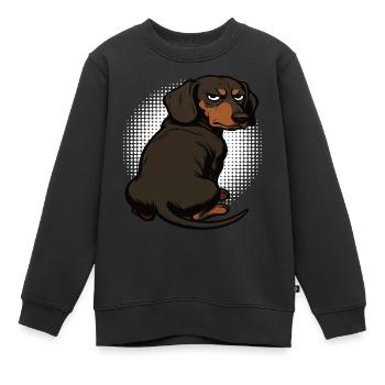Propriétaire teckel Teckel Propriétaire teckel Propriétaire teckel Amant teckel - Sweat Premium enfant bio - noir - Devant - AI Model Kid Female (0cm)