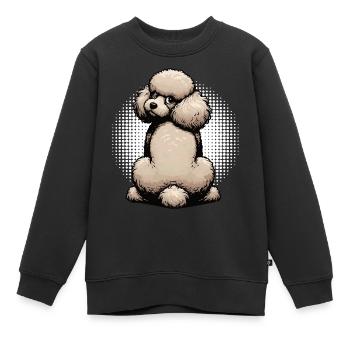 Caniche Caniche Propriétaire Caniche Amoureux Caniche Chien - Sweat Premium enfant bio - noir - Devant - AI Model Kid Female (0cm)