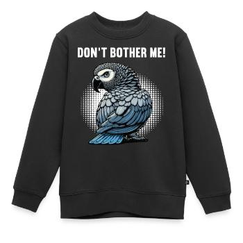 Ne me dérange pas Perroquet gris Perroquet Perroquet gris - Sweat Premium enfant bio - noir - Devant - AI Model Kid Female (0cm)