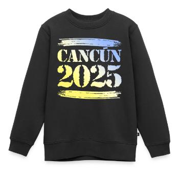 Cancun 2025 - Kinder Premium Organic Sweatshirt - Schwarz - Vorne - AI Model Kid Female (0cm)