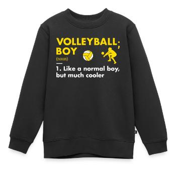 Sport Boy Definition Volleyball - Kids Premium Organic Sweatshirt - black - Front - AI Model Kid Female (0cm)