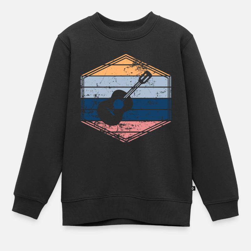 Ukulele - Kids Premium Organic Sweatshirt - black