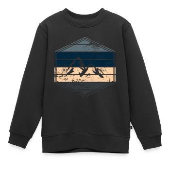 Berg - Kinder Premium Organic Sweatshirt - Schwarz - Vorne - AI Model Kid Female (0cm)