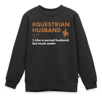 Sport Husband Definition Equestrian - Kinder Premium Organic Sweatshirt - Schwarz - Vorne - AI Model Kid Female (0cm)