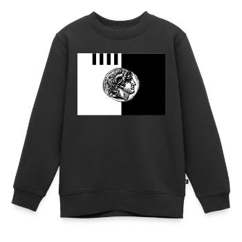 Thessaloniki - Kids Premium Organic Sweatshirt - black - Front - AI Model Kid Female (0cm)