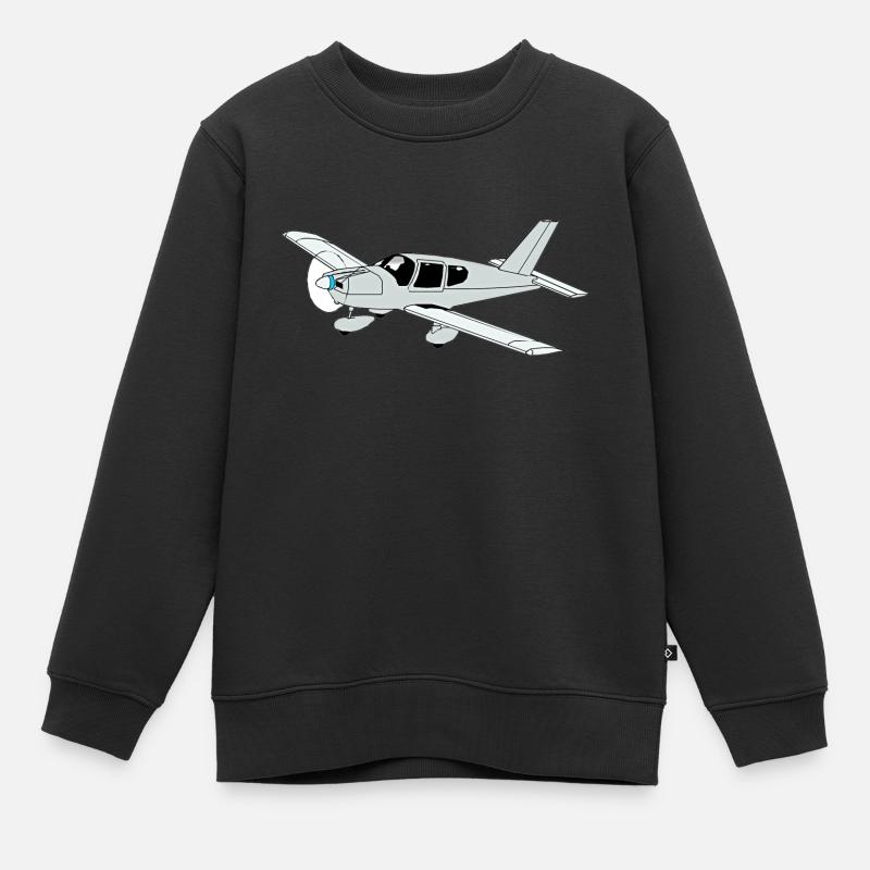 Avion 3 - Sweat Premium enfant bio - noir