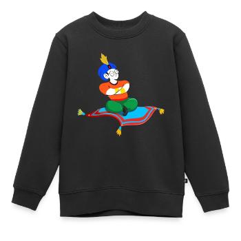 autonomes fliegen keine neue technologie teppich - Kinder Premium Organic Sweatshirt - Schwarz - Vorne - AI Model Kid Female (0cm)