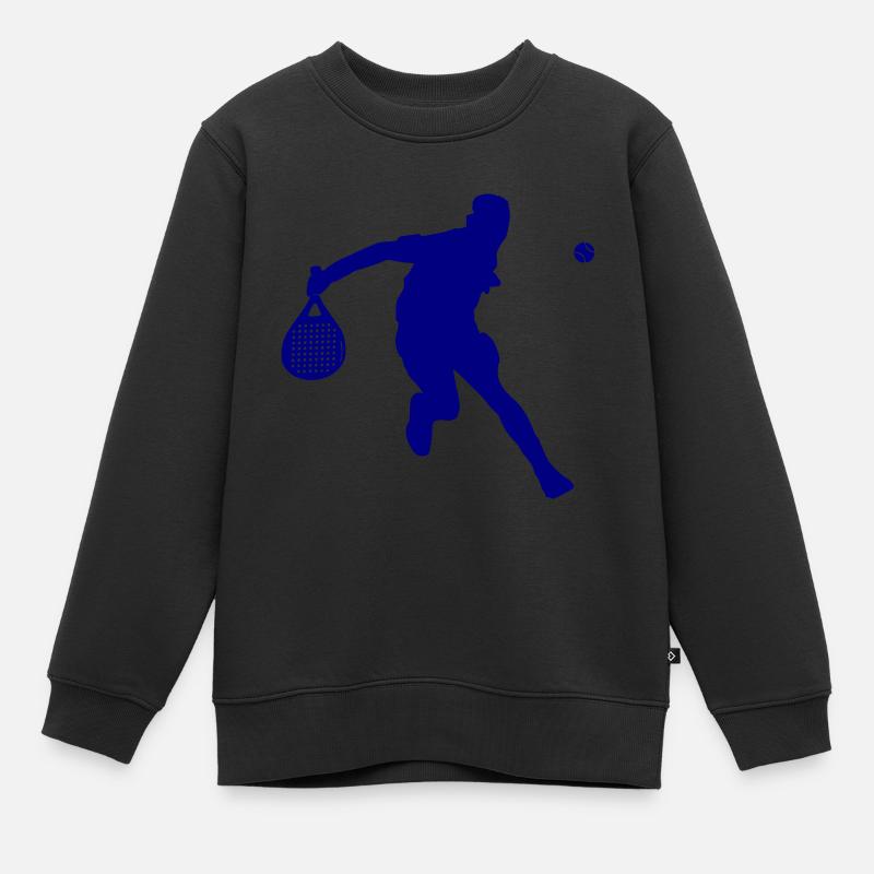 Padel Player Silouhette - Sweat Premium enfant bio - noir