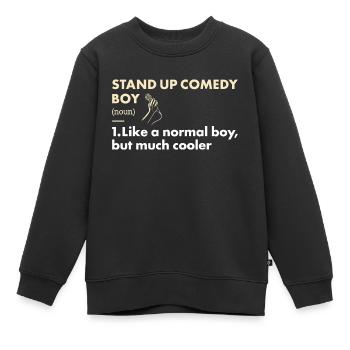 Comedian Boy Definition Stand Up Comedy - Kinder Premium Organic Sweatshirt - Schwarz - Vorne - AI Model Kid Female (0cm)