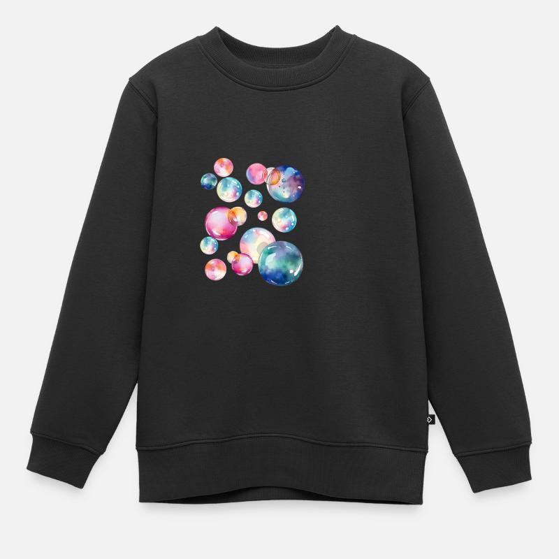 Bulles de rêve - Sweat Premium enfant bio - noir