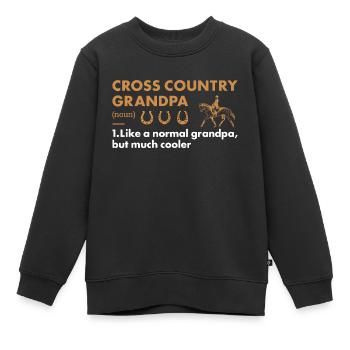 Rider Grandpa Definition Cross Country - Kinder Premium Organic Sweatshirt - Schwarz - Vorne - AI Model Kid Female (0cm)