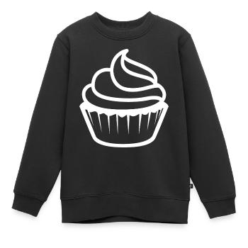Muffin - Sweat Premium enfant bio - noir - Devant - AI Model Kid Female (0cm)