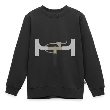 Coureur - Sweat Premium enfant bio - noir - Devant - AI Model Kid Female (0cm)