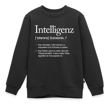 Wortdefinition Intelligenz Schauspieler und kein - Kinder Premium Organic Sweatshirt - Schwarz - Vorne - AI Model Kid Female (0cm)