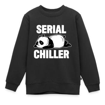 Panda Funny - Refroidisseur en série - Sweat Premium enfant bio - noir - Devant - AI Model Kid Female (0cm)