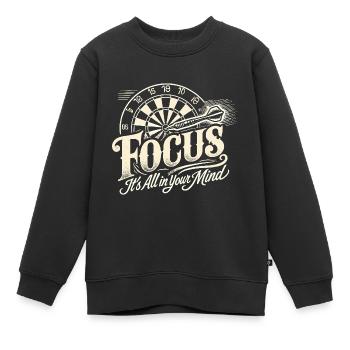 Konzentration - alles im Kopf - Kinder Premium Organic Sweatshirt - Schwarz - Vorne - AI Model Kid Female (0cm)
