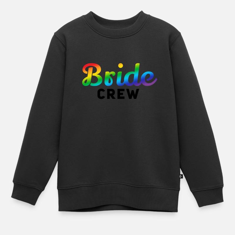 Braut-Crew Regenbogen - Kinder Premium Organic Sweatshirt - Schwarz