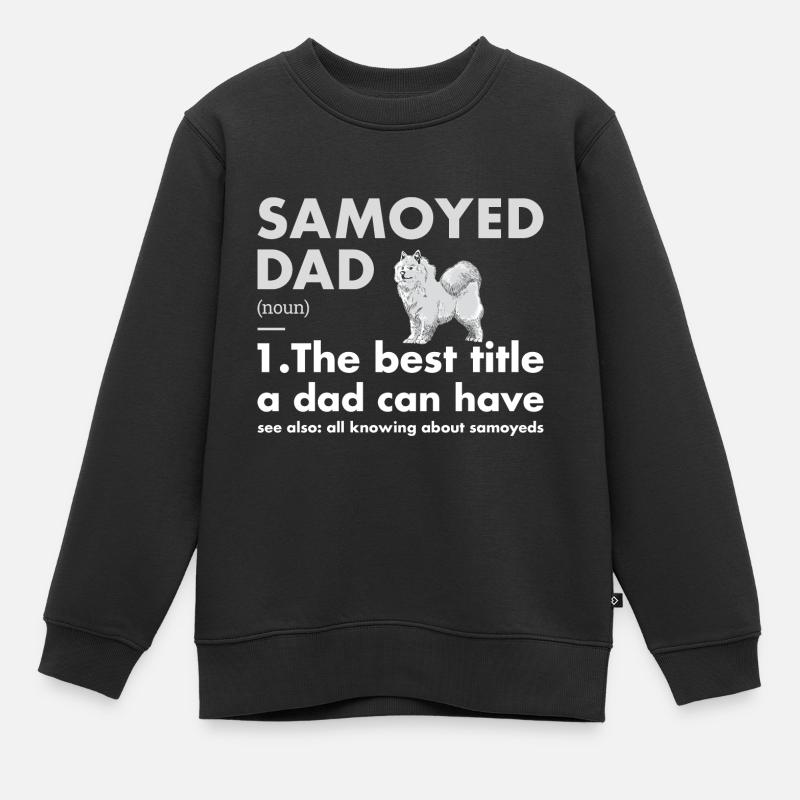 Définition du père Samoyède - Sweat Premium enfant bio - noir