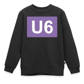 Berlin U-Bahn U6 - Kinder Premium Organic Sweatshirt - Schwarz - Vorne - AI Model Kid Female (0cm)