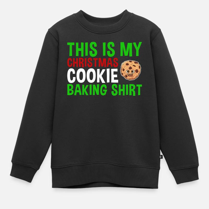 Cuisson des biscuits de Noël Cuisson des biscuits - Sweat Premium enfant bio - noir