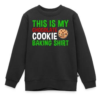 Cuisson au chocolat Biscuit de Noël Cuisson Biscuit - Sweat Premium enfant bio - noir - Devant - AI Model Kid Female (0cm)
