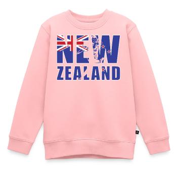 New Zealand Rugby - Kinder Premium Organic Sweatshirt - Rosa - Vorne - AI Model Kid Female (0cm)
