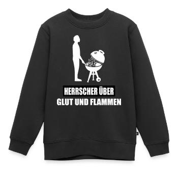 BBQ - Kinder Premium Organic Sweatshirt - Schwarz - Vorne - AI Model Kid Female (0cm)