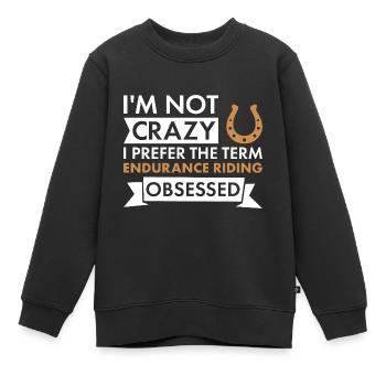 Rider Je ne suis pas fou Endurance - Sweat Premium enfant bio - noir - Devant - AI Model Kid Female (0cm)