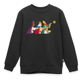 KÖNIGE IM DETAIL - Kinder Premium Organic Sweatshirt - Schwarz - Vorne - AI Model Kid Female (0cm)