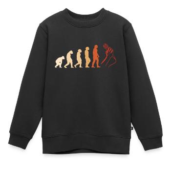 Comédien Évolution Comédie Stand Up - Sweat Premium enfant bio - noir - Devant - AI Model Kid Female (0cm)