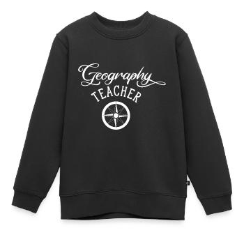 Géographie Professeur De Géographie Géographe Géographe - Sweat Premium enfant bio - noir - Devant - AI Model Kid Female (0cm)