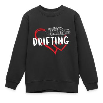 Sport Dérive cardiaque - Sweat Premium enfant bio - noir - Devant - AI Model Kid Female (0cm)