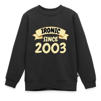 Cadeau du 20e anniversaire Ironique depuis 2003 - Sweat Premium enfant bio - noir - Devant - AI Model Kid Female (0cm)
