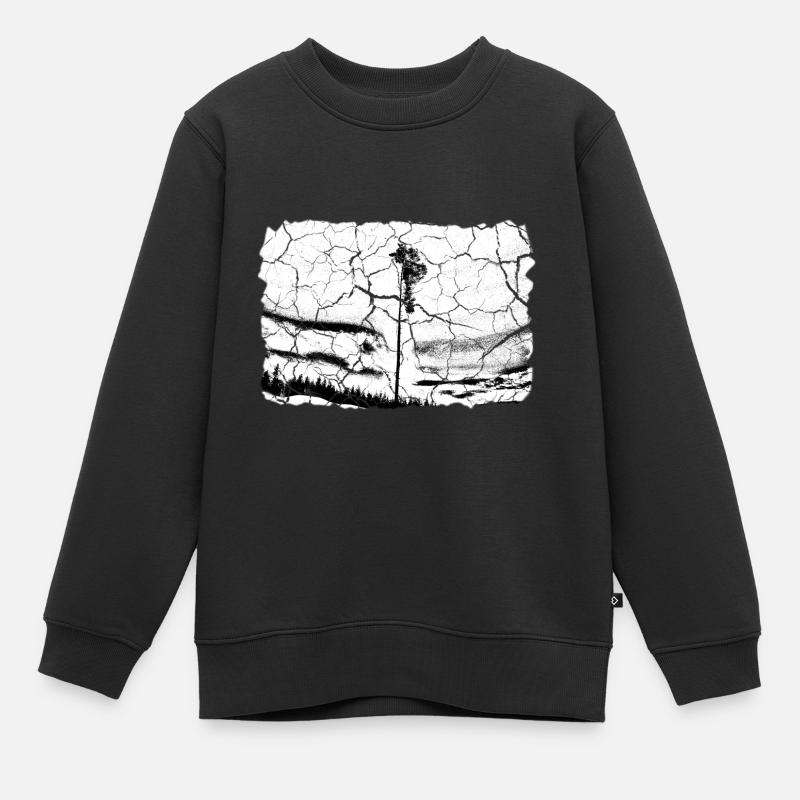Arbre nature - Sweat Premium enfant bio - noir