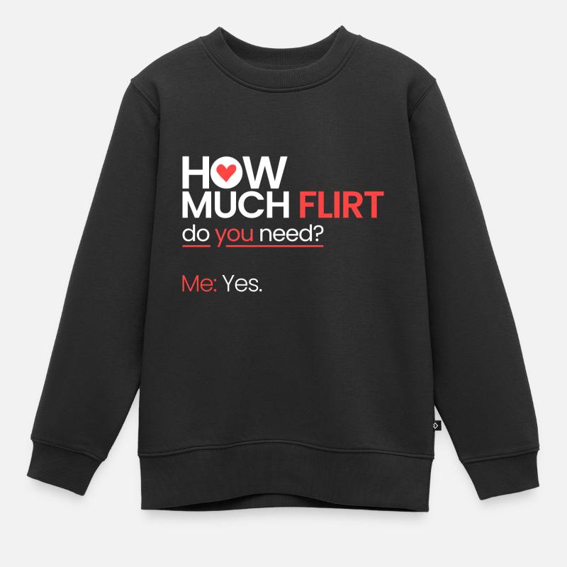 Combien de flirts ? - Sweat Premium enfant bio - noir