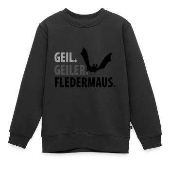 Fledermaus Fledermäuse - Kinder Premium Organic Sweatshirt - Schwarz - Vorne - AI Model Kid Female (0cm)