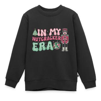 Weihnachten Xmas Spruch In My Nutcracker Era - Kinder Premium Organic Sweatshirt - Schwarz - Vorne - AI Model Kid Female (0cm)