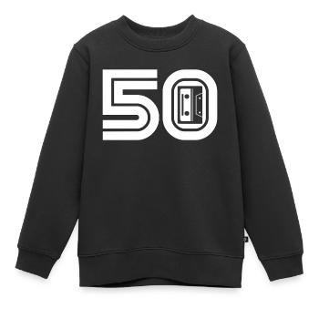 50 Retro Musik 50er - Kinder Premium Organic Sweatshirt - Schwarz - Vorne - AI Model Kid Female (0cm)