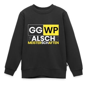 gg wp, faux championnats - Sweat Premium enfant bio - noir - Devant - AI Model Kid Female (0cm)