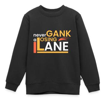 Ganke n’est jamais perdant - Sweat Premium enfant bio - noir - Devant - AI Model Kid Female (0cm)