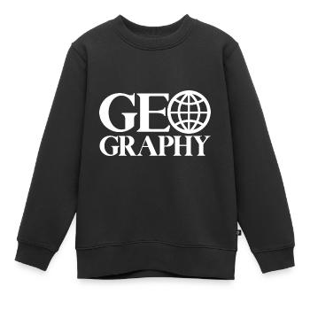 Géographe carte géographe Géographe Géographe - Sweat Premium enfant bio - noir - Devant - AI Model Kid Female (0cm)