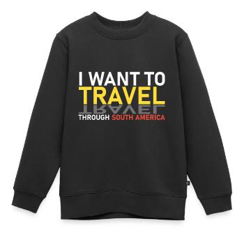 Voyage en Amérique du Sud - Sweat Premium enfant bio - noir - Devant - AI Model Kid Female (0cm)