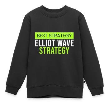 Elliot-Wellen-Strategie - Kinder Premium Organic Sweatshirt - Schwarz - Vorne - AI Model Kid Female (0cm)