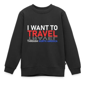 Nordamerikareise - Kinder Premium Organic Sweatshirt - Schwarz - Vorne - AI Model Kid Female (0cm)