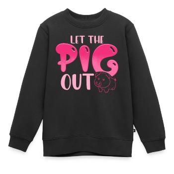 Laissez sortir le cochon. - Sweat Premium enfant bio - noir - Devant - AI Model Kid Female (0cm)