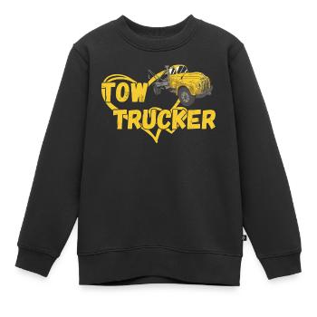 Tow Trucker Heart Tow Truck Operator - Kinder Premium Organic Sweatshirt - Schwarz - Vorne - AI Model Kid Female (0cm)